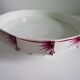 Compotier–Vintage serving plate-Cake dish–Dark pink red art deco patterns - octagonal shape