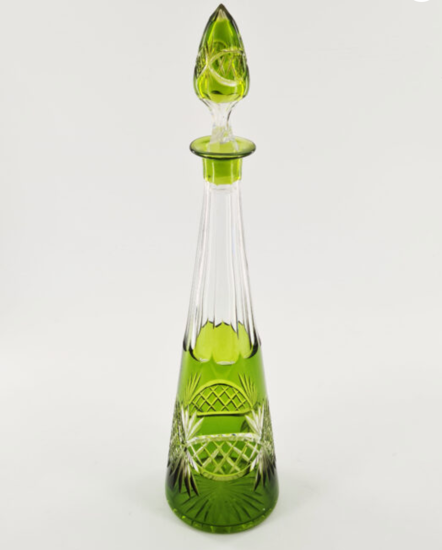 Carafe en cristal doublé
