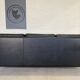 Vintage danish black leather 3 person stouby sofa