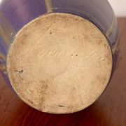 Large Art Deco glazed ceramic vase, by Léon Pointu, Puisaye stoneware.