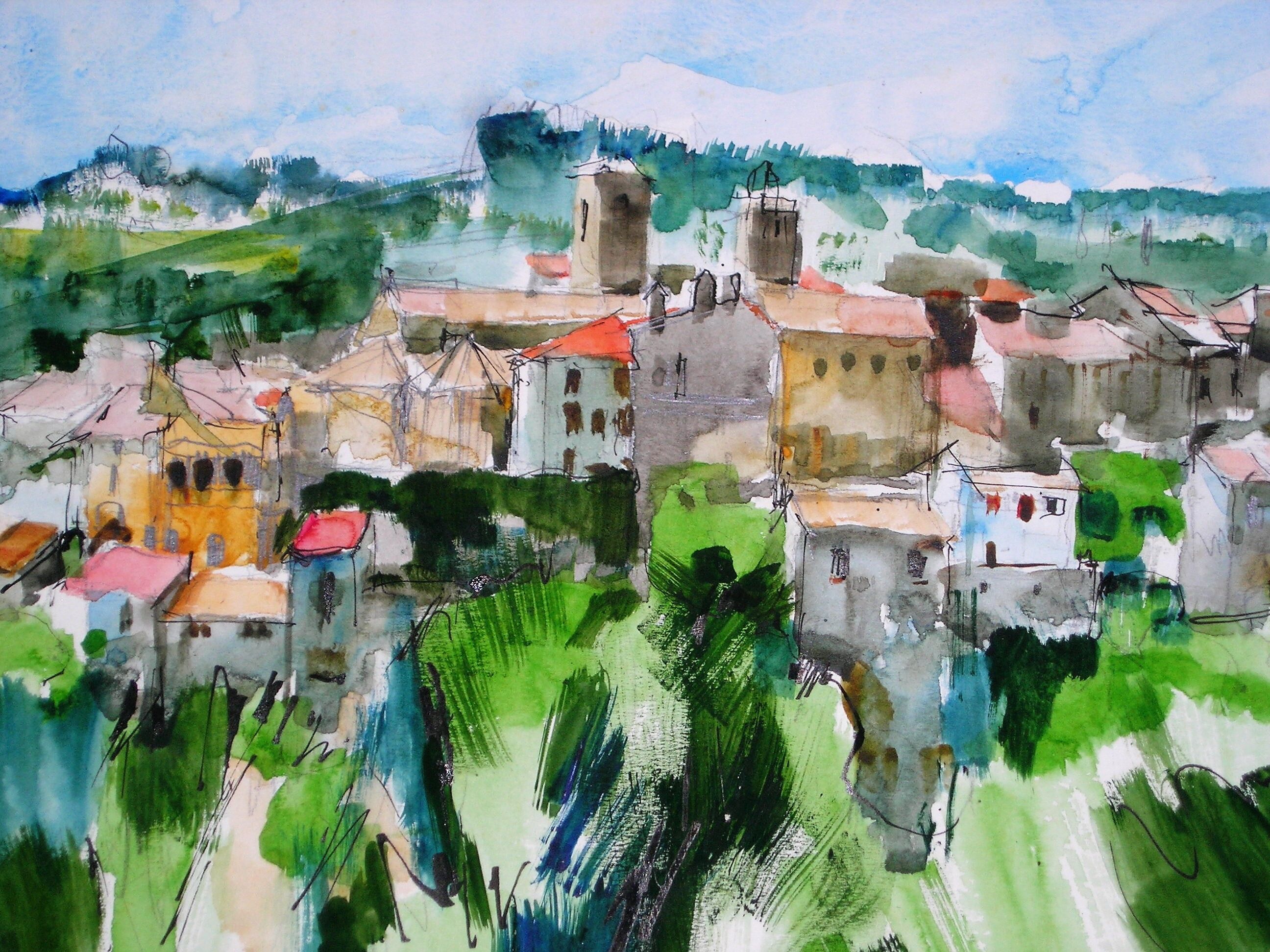 Village de provence by pierre letellier (1928)