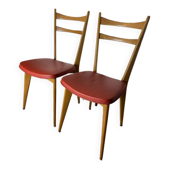 2 chaises 1950 scandinave