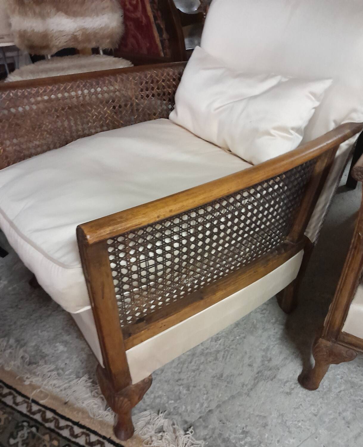 Pair of Louis XV Bergères  
Title: Pair of Louis Bergère Armchairs