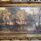 Dozinel _ The pond of drowned children - oil on molded canvas