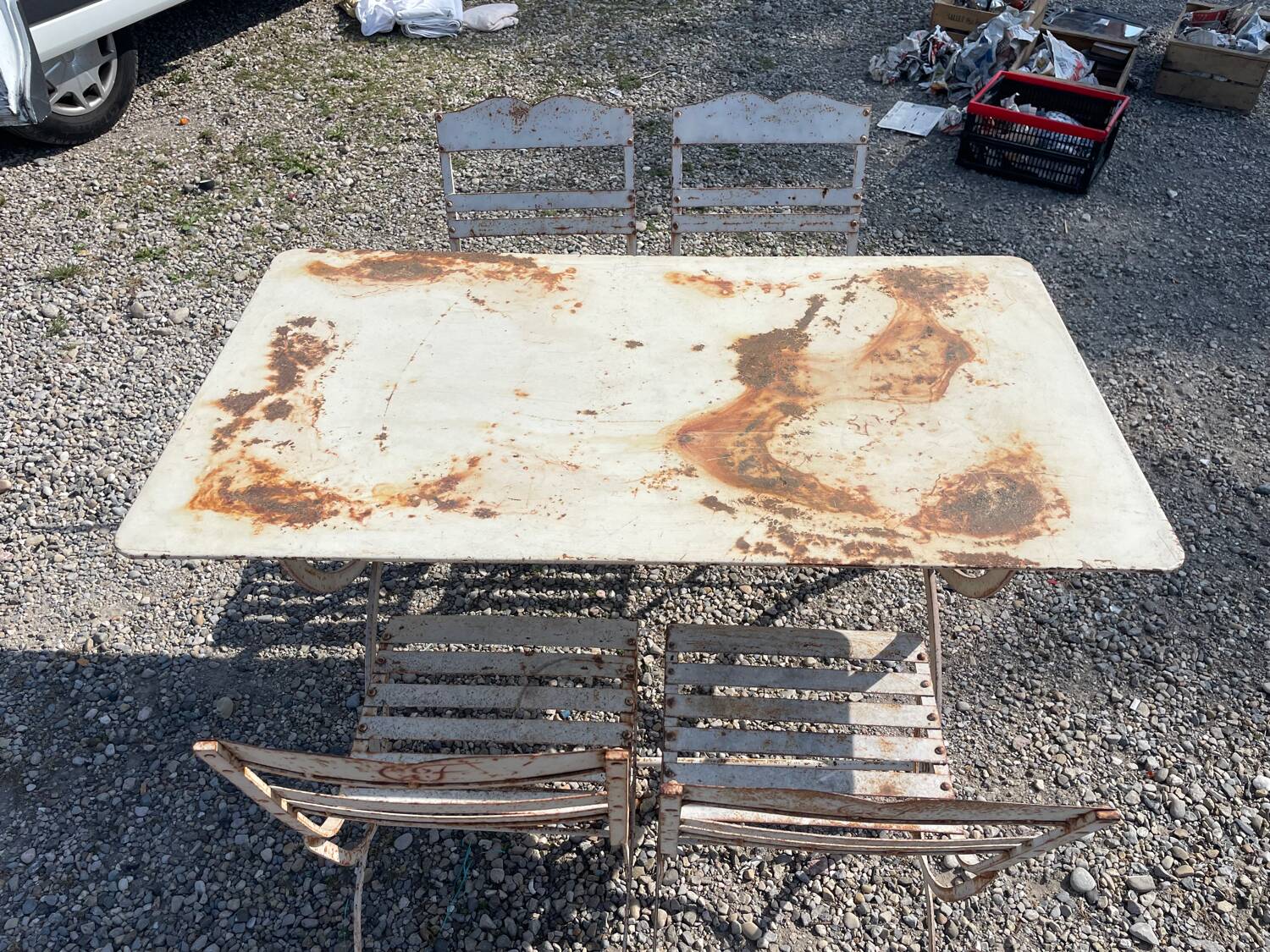 Wrought iron garden furniture 1900