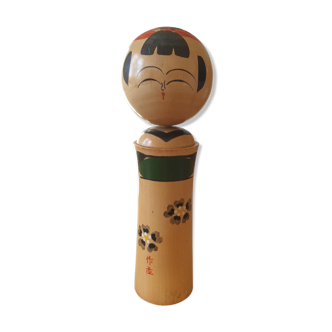 Japanese hand-painted Kokeshi doll from the 1960s