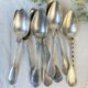 Set of 8 vintage silver plated soup spoons