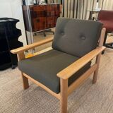Scandinavian oak armchair