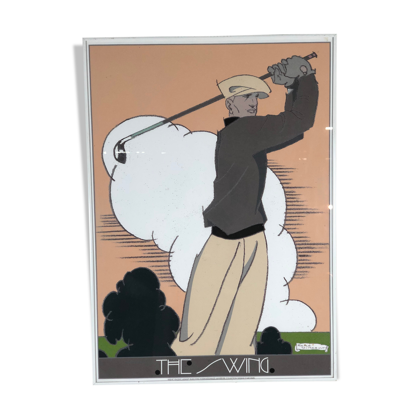 Poster "the swing" framed by René Vincent 1988