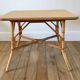 Rattan and bamboo coffee table 60s