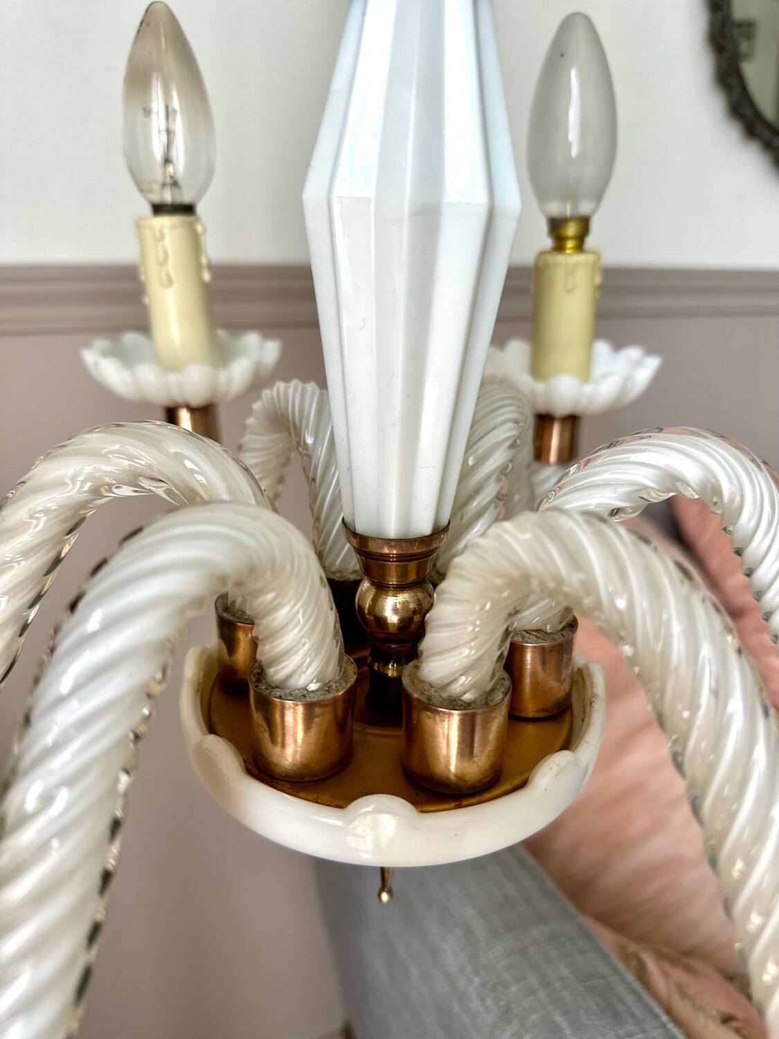 Vintage Murano chandelier in Venetian blown glass