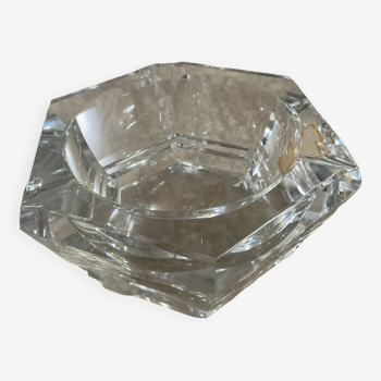 Cendrier vintage en cristal de Val St Lambert années 70