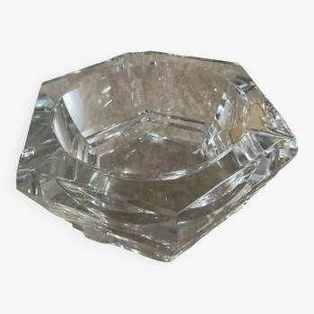 Vintage crystal ashtray by Val St Lambert 70s