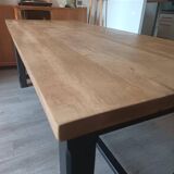 Solid oak farmhouse table
