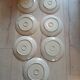 7 old stoneware flat plates