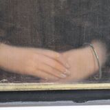 Tableau HST portrait of a child signed F. Badin 1901