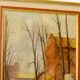 Oil painting on Swedish canvas from the mid-1940s "Street" by Sven Bertil Berg – Vintage and framed.