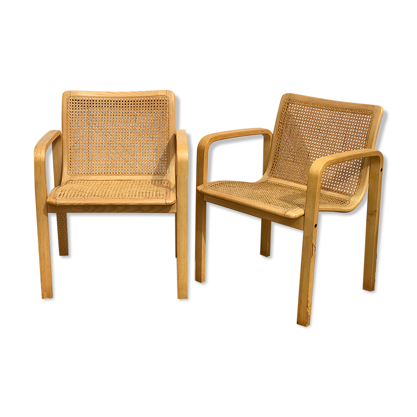 Pair of canne chairs