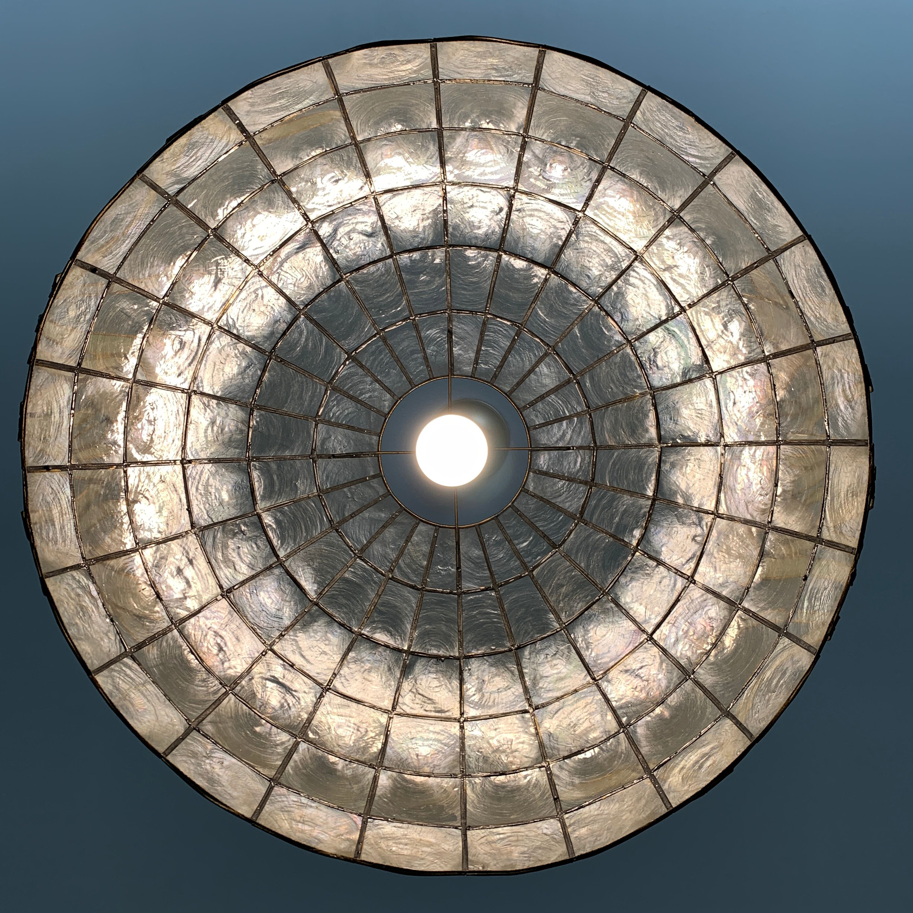 Capiz mother-of-pearl hanging  floral pattern