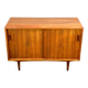 Small sideboard with sliding doors, teak, 1960s