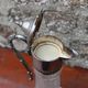 Antique pressed glass and silver-plated jug – Decorative wine pitcher H30 cm