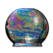 Vase rond en céramique irisée