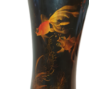 Beautiful Chinese lask vase decorated with Japanese fish
