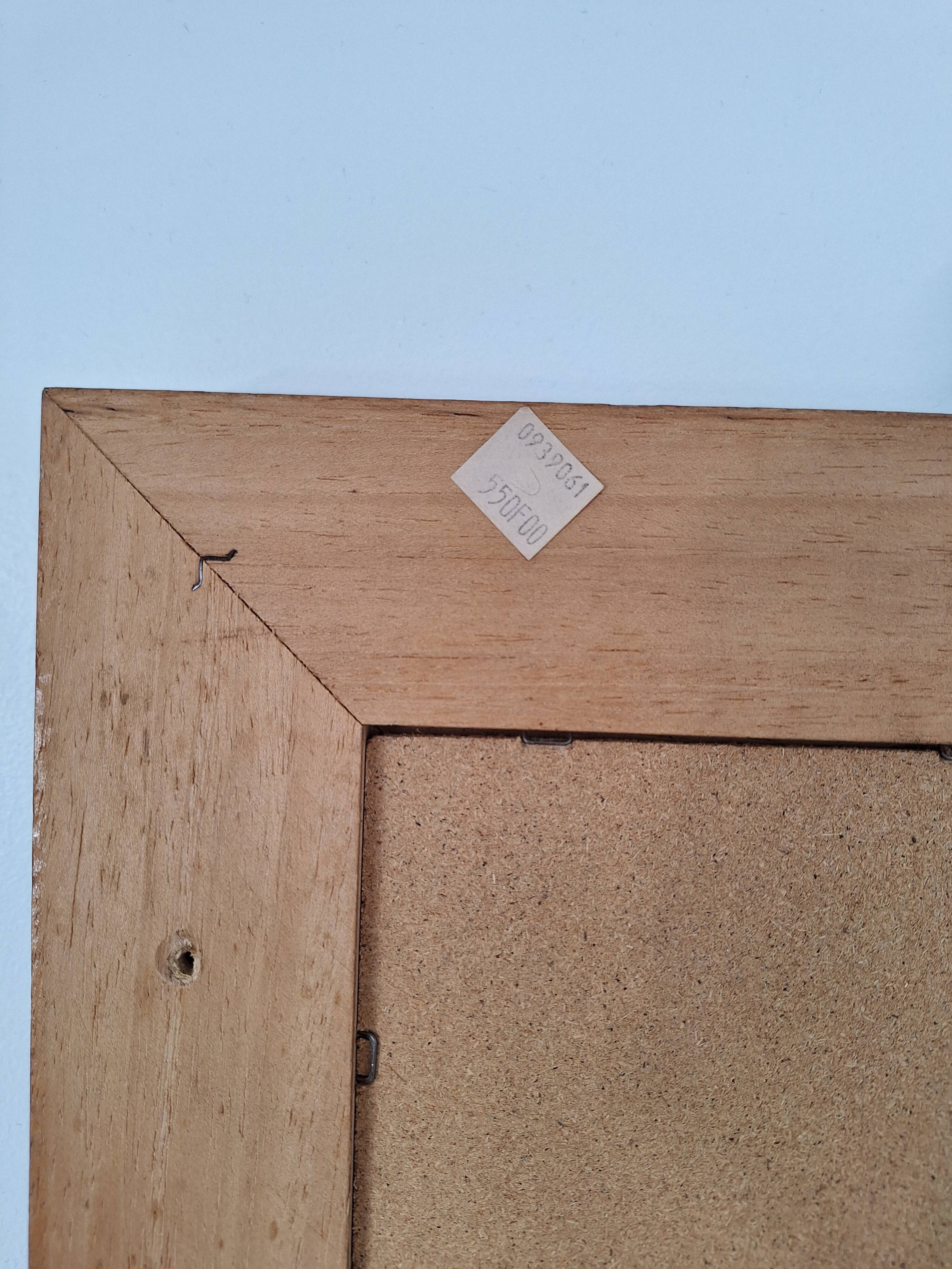 Miroir rectangle doré et bois
