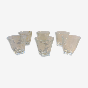 Lot de 6 petits verres à eau de vie