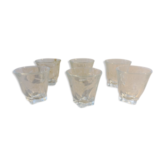 Lot de 6 petits verres à eau de vie