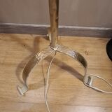 Lampadaire fer  martelé  1960  peint or patiné ,réglable 180cm a 150cm