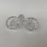 Double crystal salt cellars from Baccarat, early 20th century.