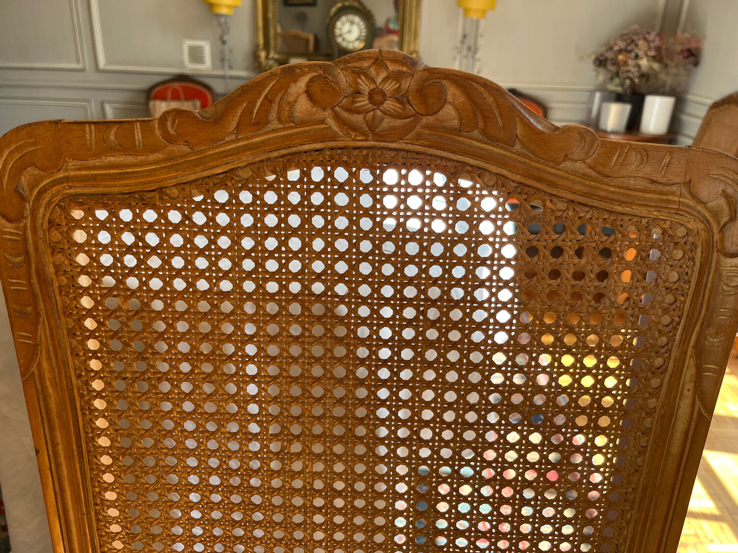 4 "Regency" chairs with high backrest