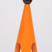 Lampes de table Voss Belysning en émail orange, années 1950, Danemark