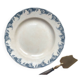 Vintage round dish Terre de fer Aux Lions de Paris model "Perselle" Made in France