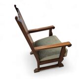 Oak arm chair 1930s  Height 110 Depth 70 Width 75 Seat height 46 cm