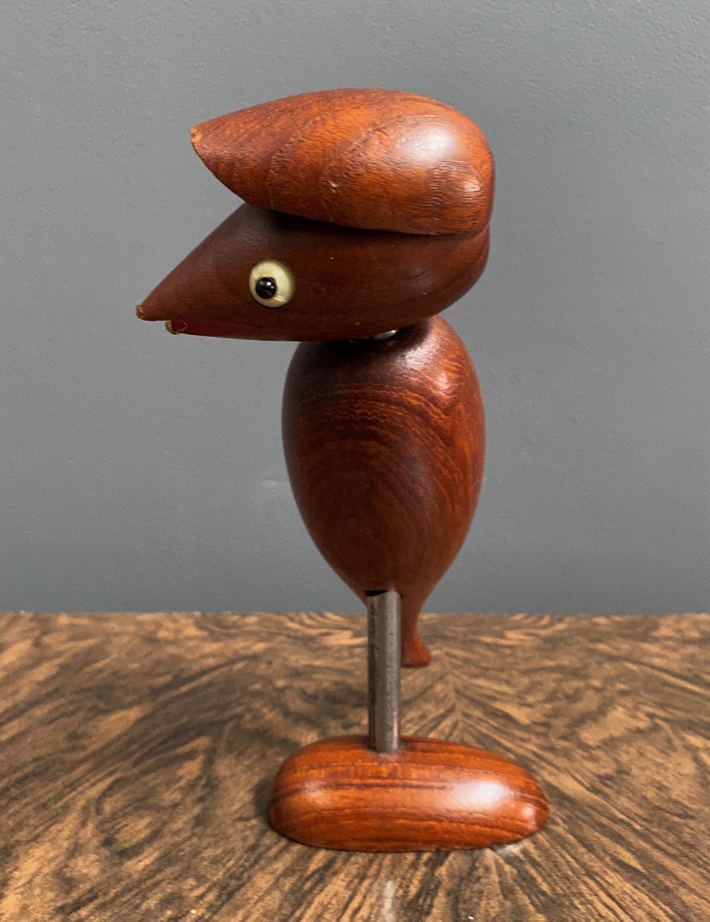 Teak bird bottle opener 1960s