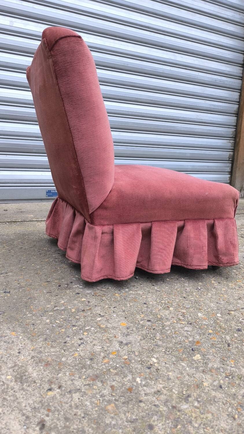 Pink velvet cocktail chair