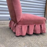Pink velvet cocktail chair