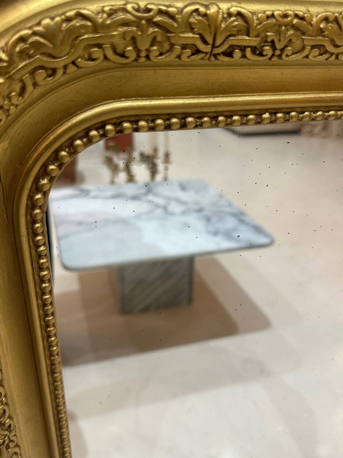 Old louis philippe gold mirror - 87 x 62 cm