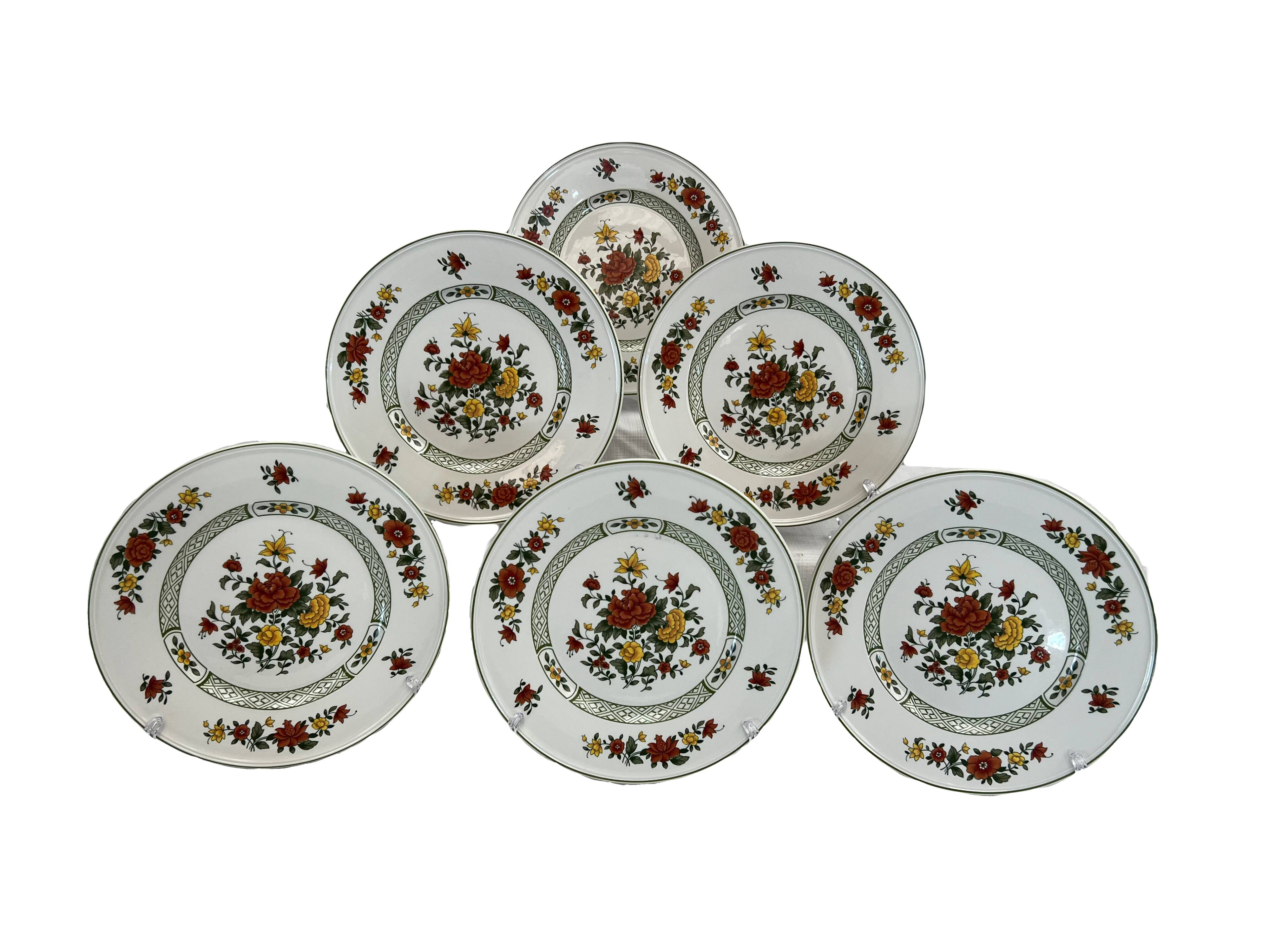 6 assiettes à dessert Villeroy Boch Summerday 21cm