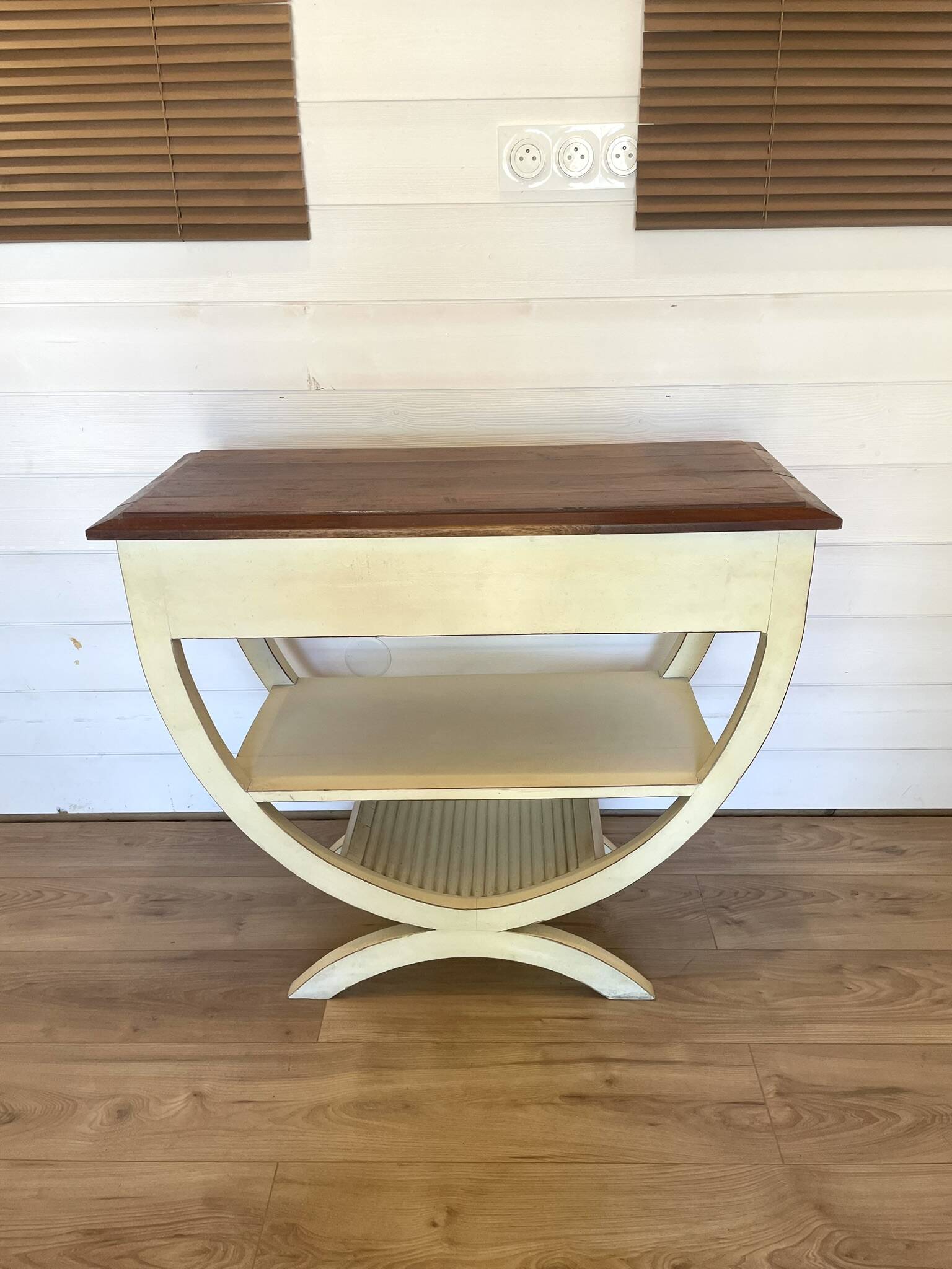 Vintage Style Directoire Console Table / Patinated Centre Table - Legs in