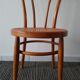 Suite de 5 chaises bistrot caramel cannées années 70