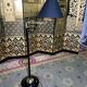 Floor lamp  brass and black iron