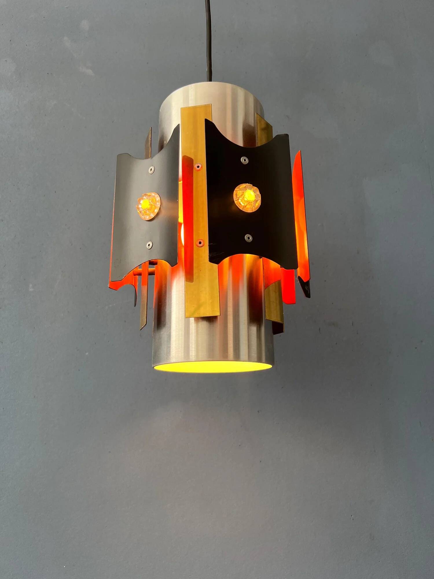 Vintage Lakro Amstelveen Space Age Pendant Lamp
