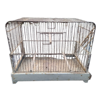 Cage à oiseaux ancienne en fer