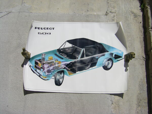 Affiche automobile ''Peugeot 504