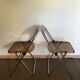 Chaises pliantes vintage plexiglas fumé