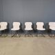 Vintage dining chairs by Willy Rizzo for Cidue set of 5, 1970s