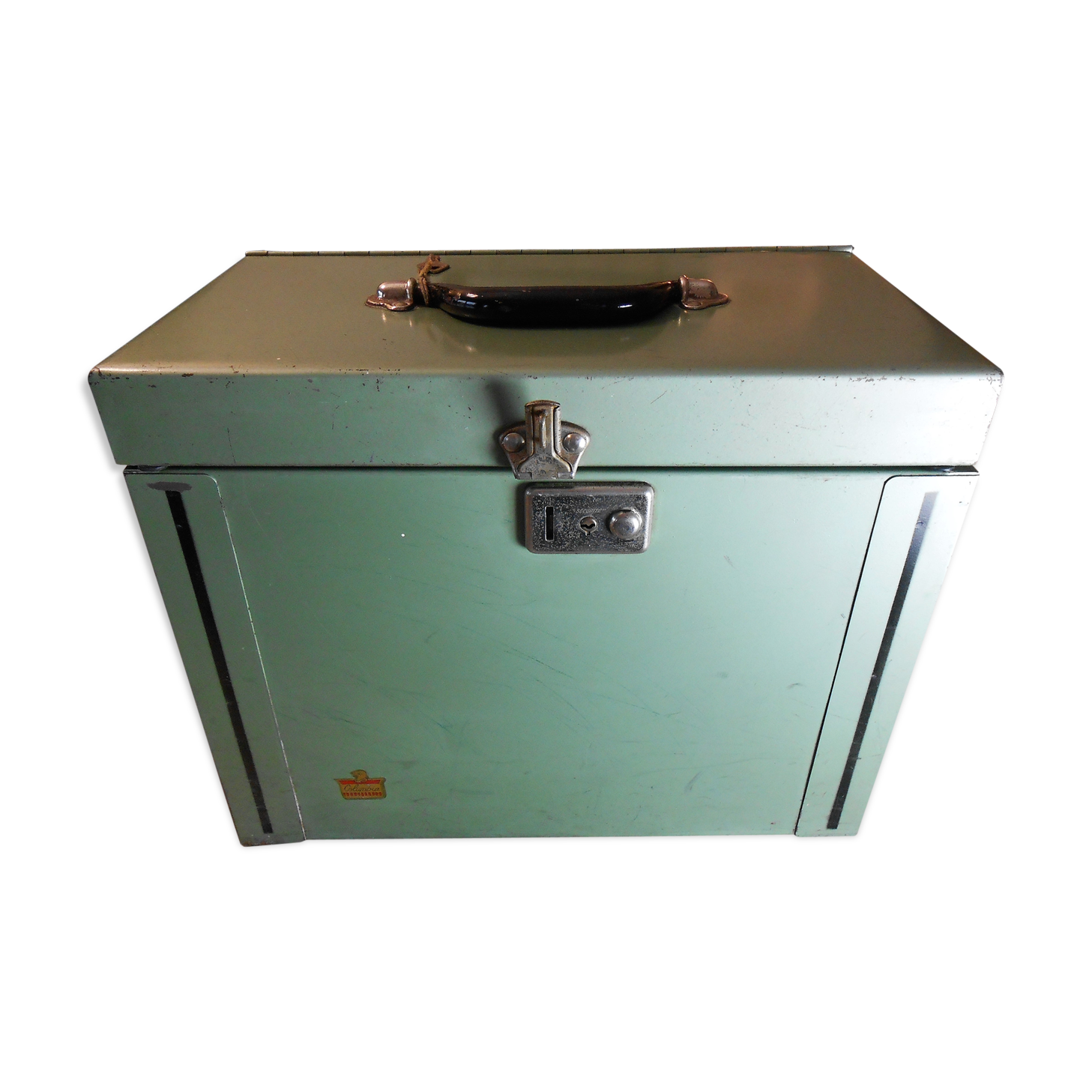 Old metal storage box